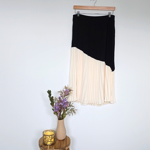 Express Dresses & Skirts - NWT - Express Colorblock Accordion Midi Skirt